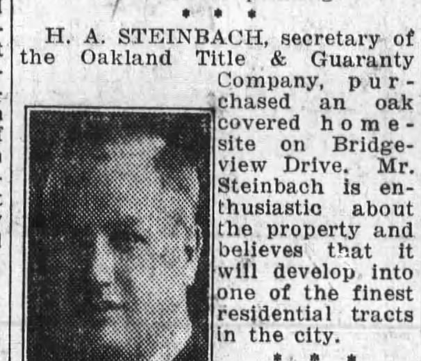 First mention of "Bridgeview" in Oakland Tribune
