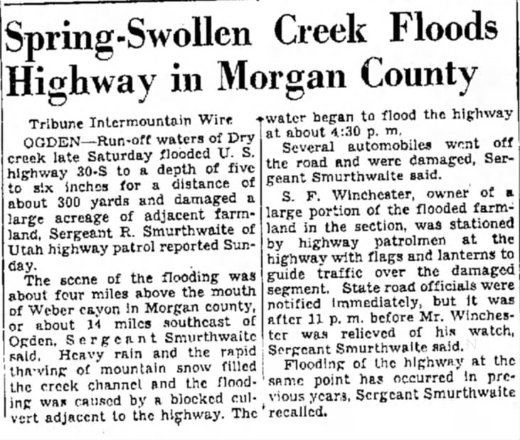 SF Winchester farm floods
April 6, 1942
Salt Lake Tribune