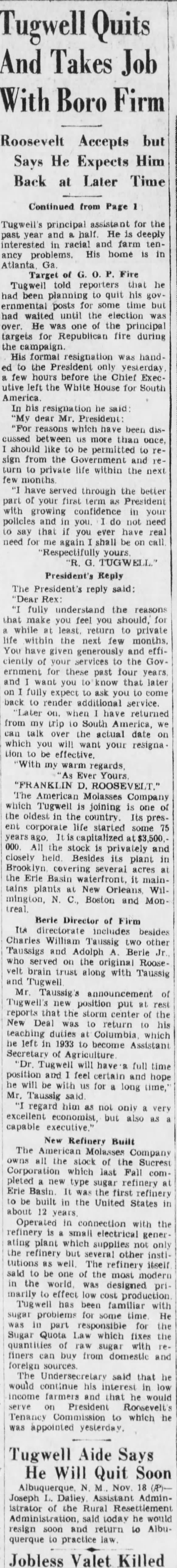 Brooklyn Eagle, Nov. 18, 1936 (cont. from p.1)