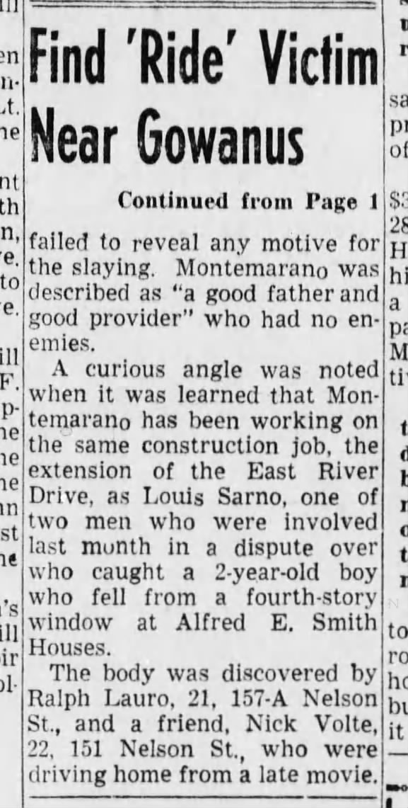 Montemarano murder Gowanus Canal 1953, p.2