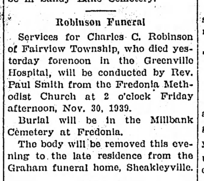 Charles Robinson Funeral