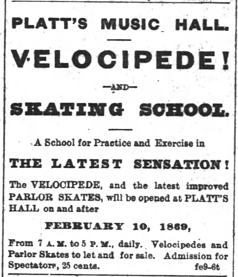 PLATT'S MUSIC HALL. San Francisco Chronicle, Wed., 10 Feb. 1869, p.4.