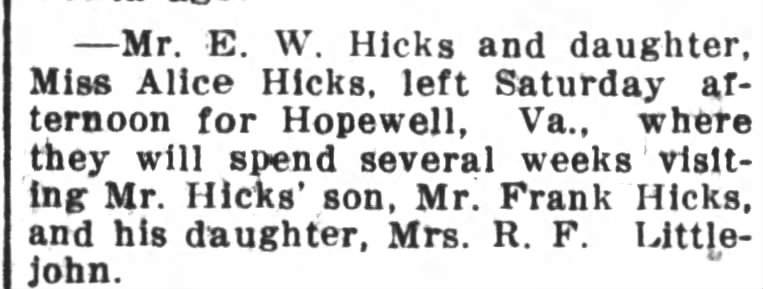 E W Hicks