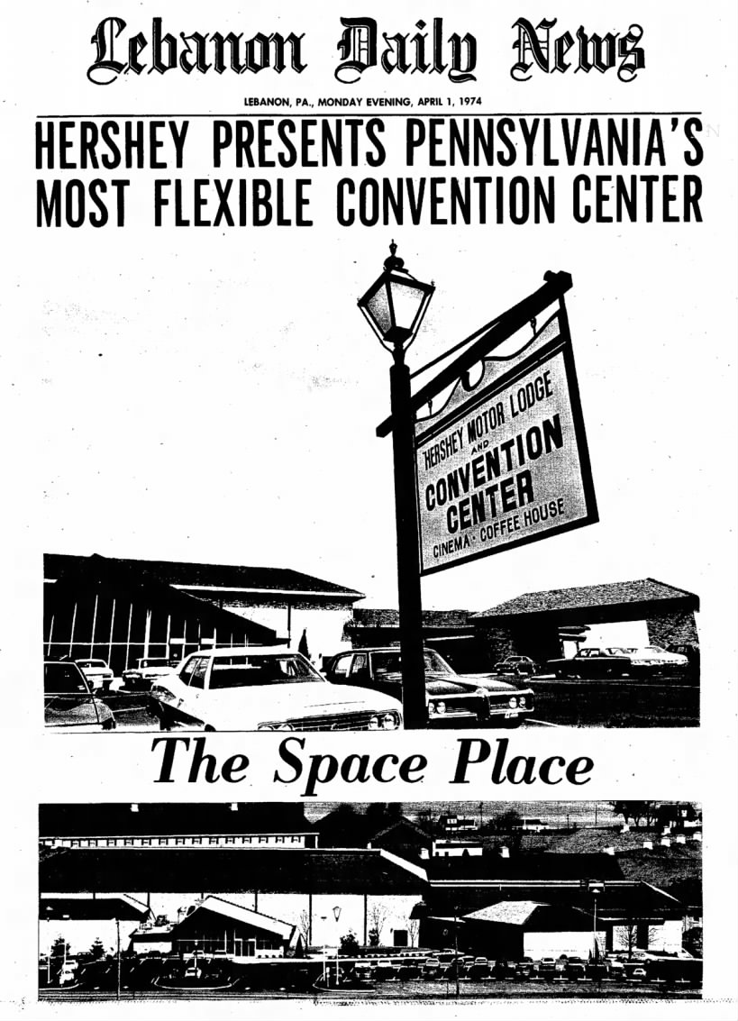 Special section for the opening of the Convention Center at the Hershey Lodge, "The Space Place."