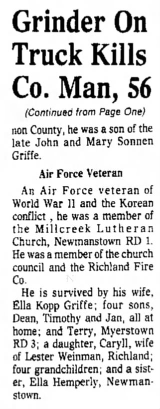 1977 Grinder on Grain Truck Kills Arthur S Griffe of Richland Part 2 of 2
