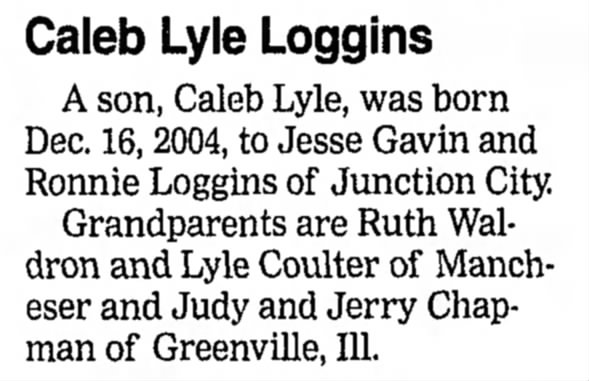 Caleb Lyle Loggins 2004