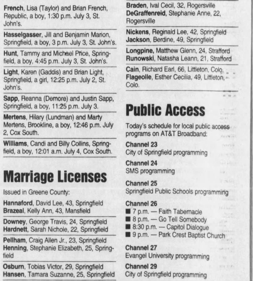 Application for marriage license between Berdine Jackson (age 49) and Reginald Lee Nickens (age 42)