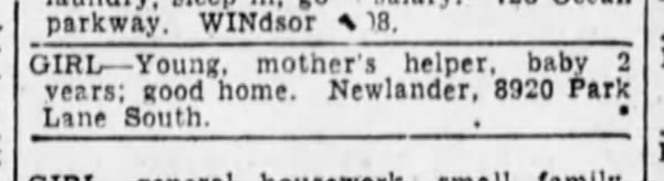 Newlander ad Bklyn Dly Egle 1-13-1929 p46