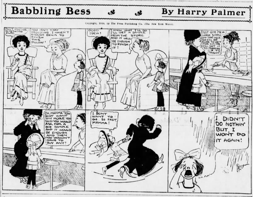 Babbling Bess by Harry Palmer, New York Evening World
