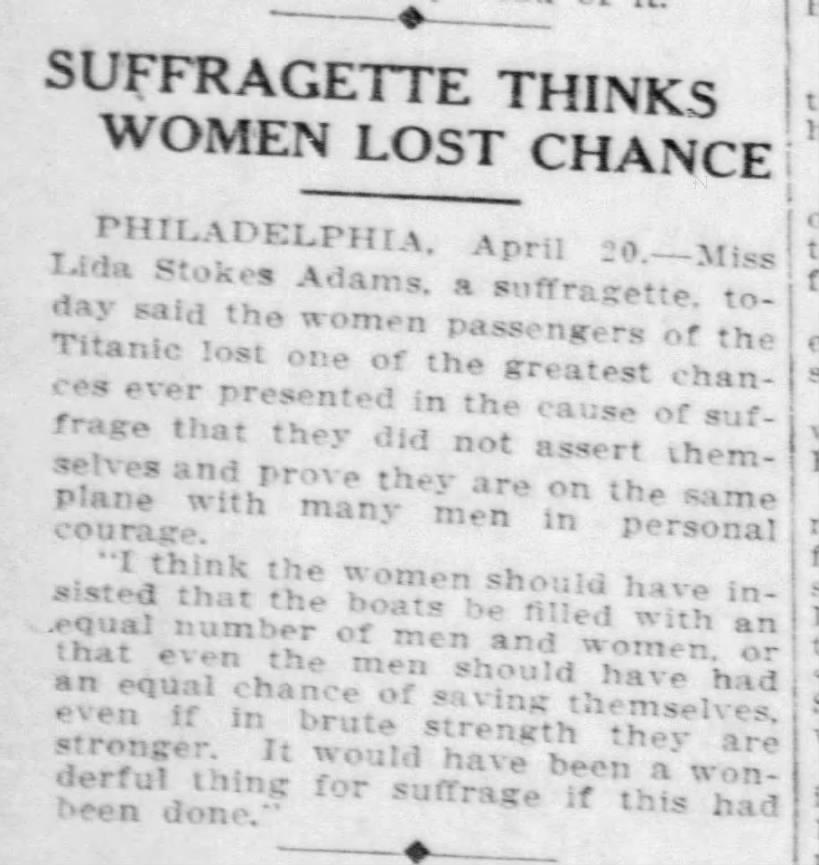 Lida Stokes Adams suffragette