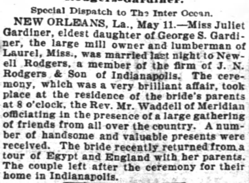 Juliet gard. we. 12 may 1899, the inter ocean (Chicago, 05