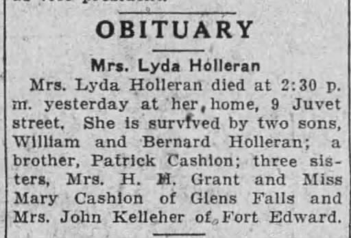 Obituary of Lyda (Cashion) Holleran