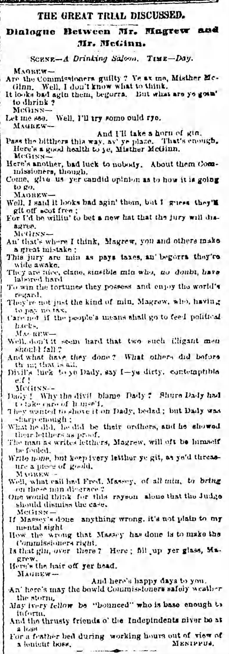 Sunday, April 27, 1879 - Page 1