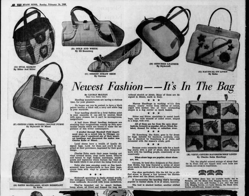 group of 1960s bags/photos