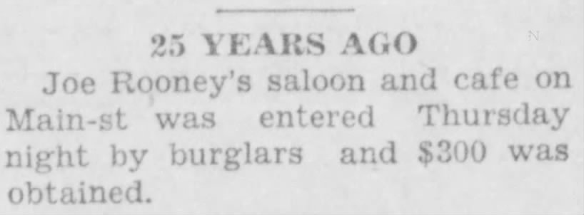 Circleville Herald 23 Dec 1929 25 YEARS AGO Joe Rooney's Bar