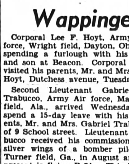 Nov. 1944  Corporal  Lee F. Hoyt is on a furlough with his son.