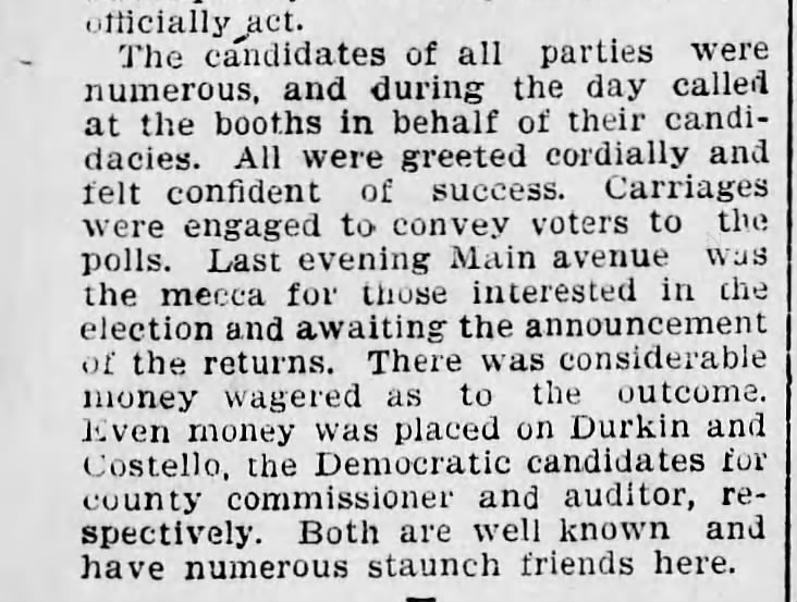 PWC Candidate for County Commissioner The Scr Rep Nov 8 1899 pg 11