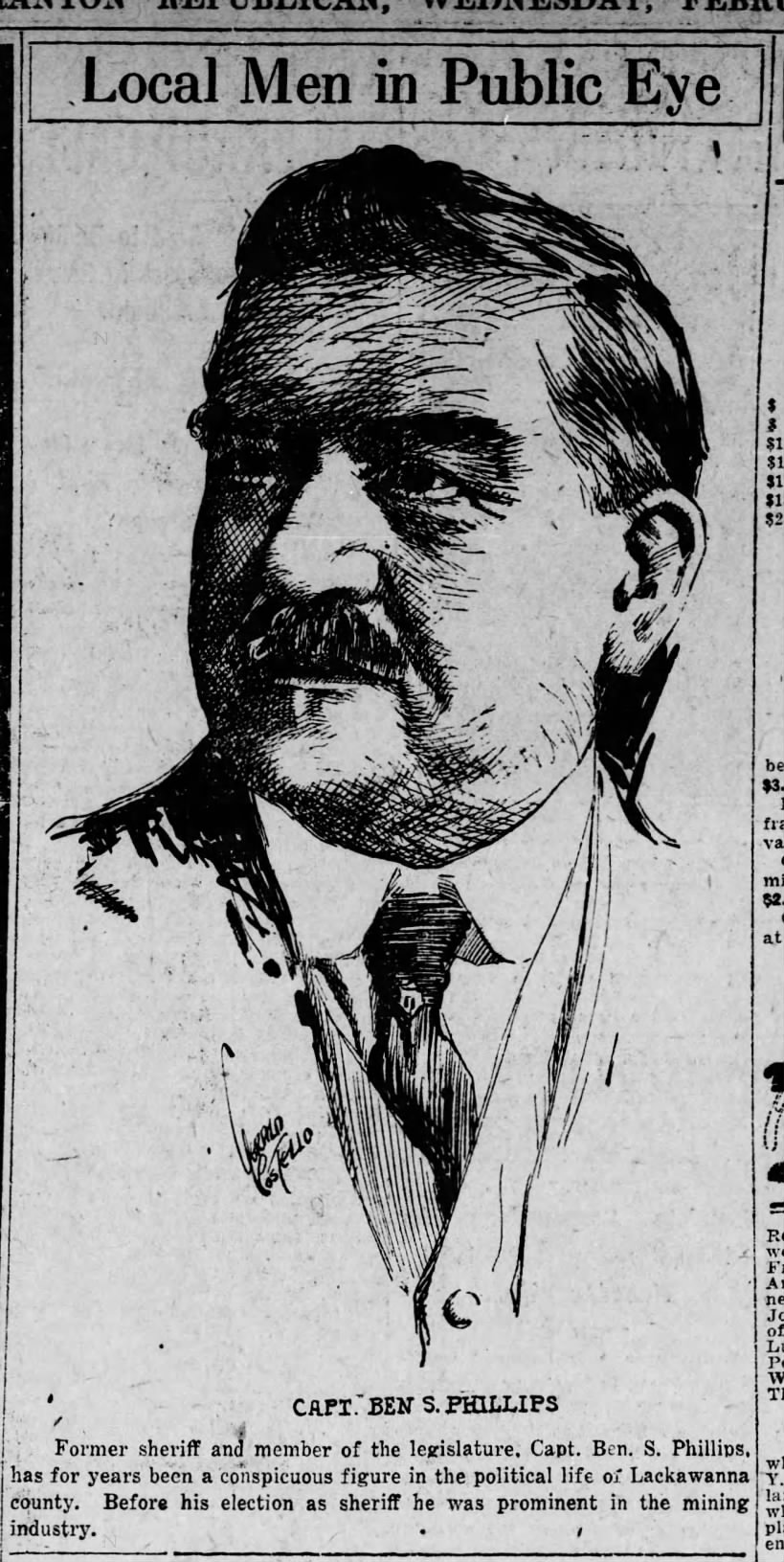 Jerry Costello Portrait of Capt Ben S. Phillips Scr Rep Feb 5 1919 pg 4