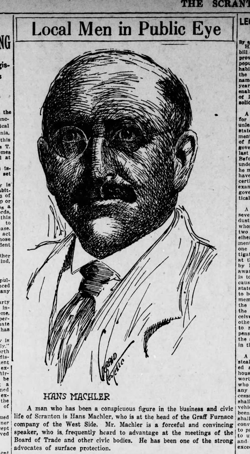 Jerry Costello Portrait of Hans Machler Scr Rep Feb 12 1919 pg 2