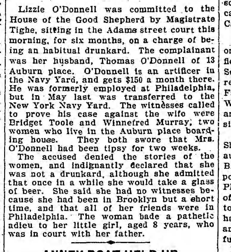 lizzie o'donnell article 1902
