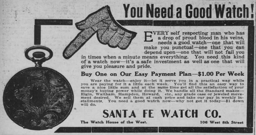 Santa Fe Watch Company Offer before the Santa Fe Special