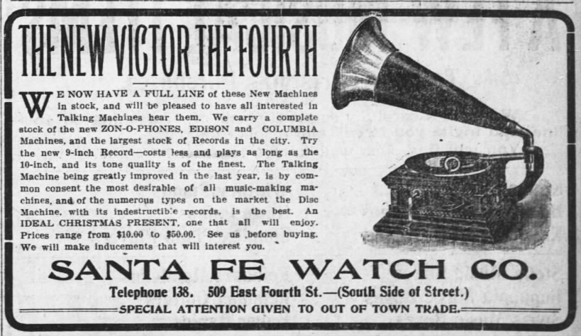 Santa Fe Watch Company Talking Machines
