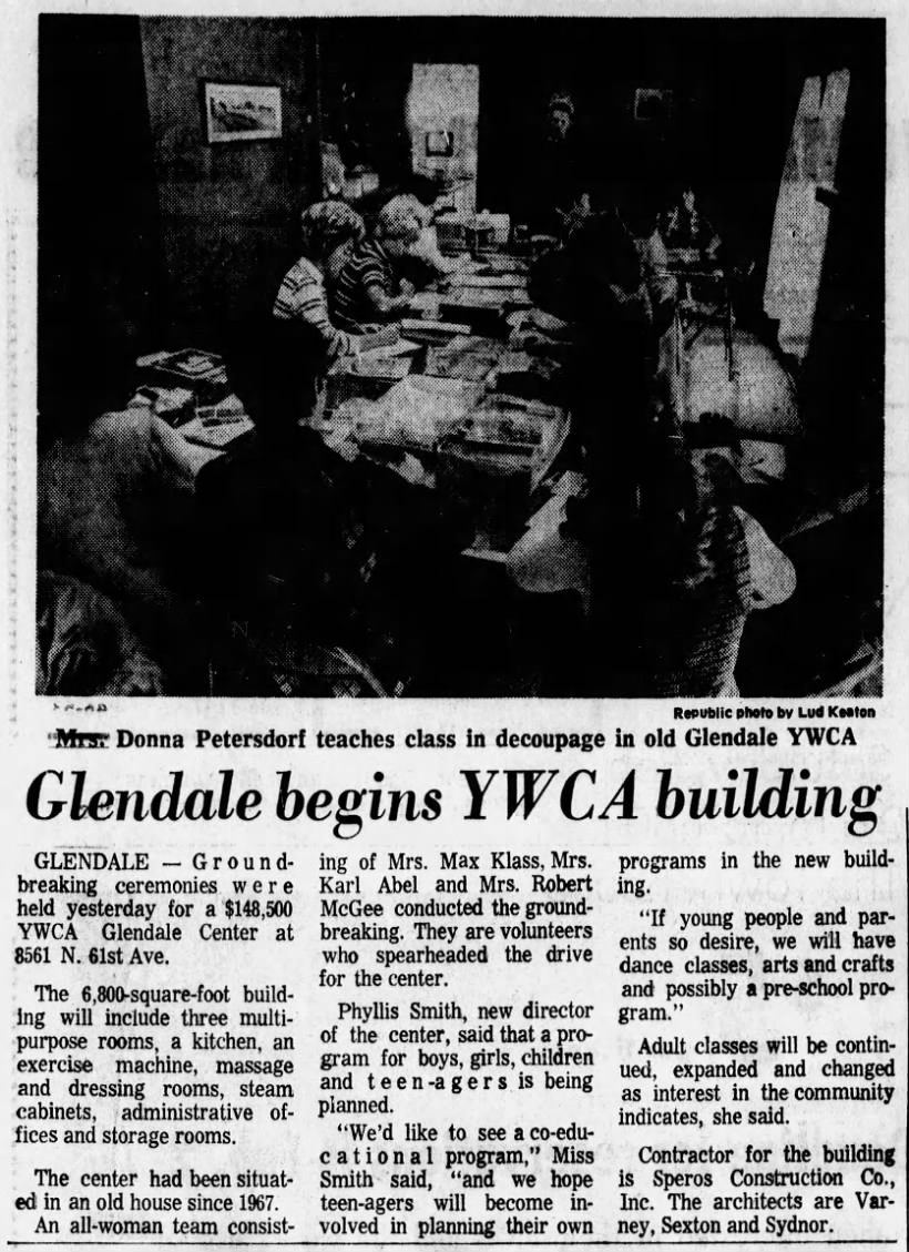 Glendale YWCA Building Started