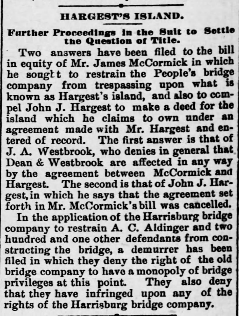Hargest Island - 18890905 - Telegraph - pg.1