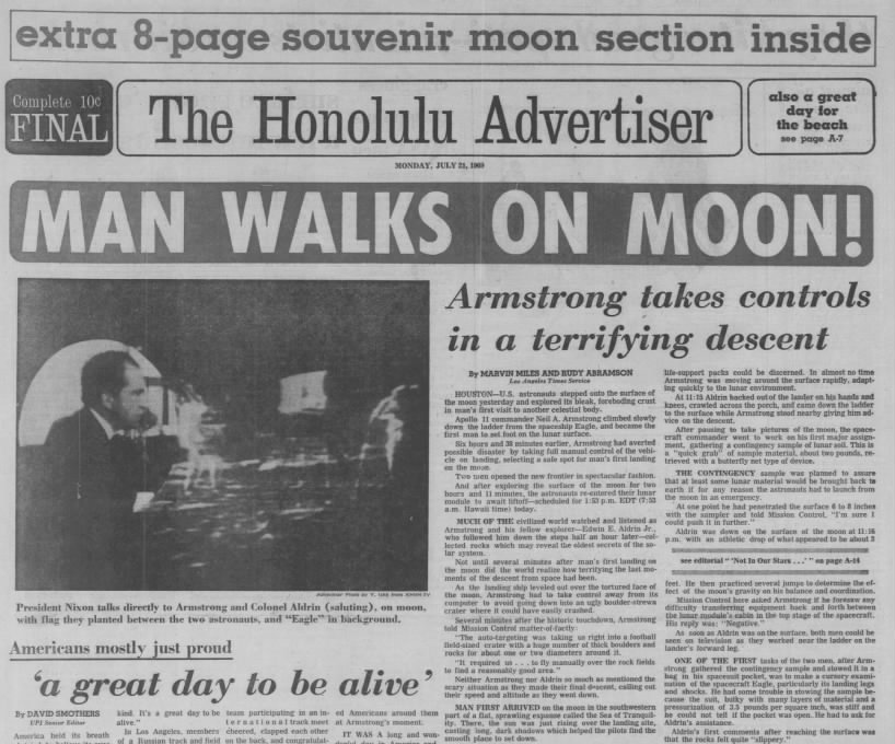 July 20, 1969: Man walks on the moon
