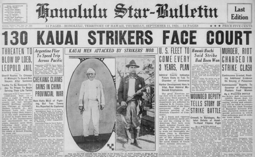 September 1924: 20 people killed in 'Hanapepe Massacre' on Kauai
