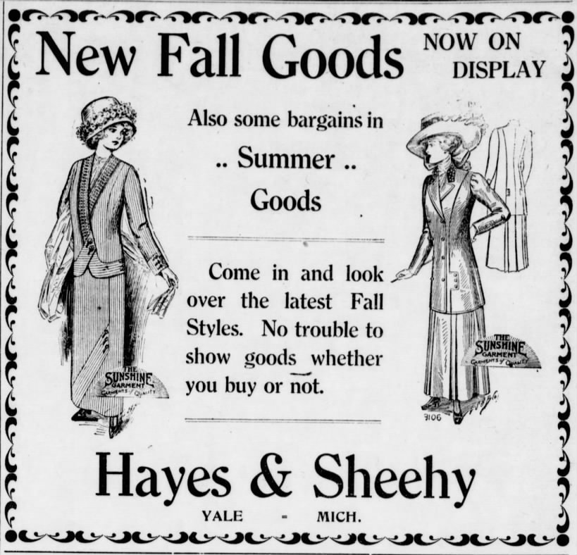 Clothing Ad 1912