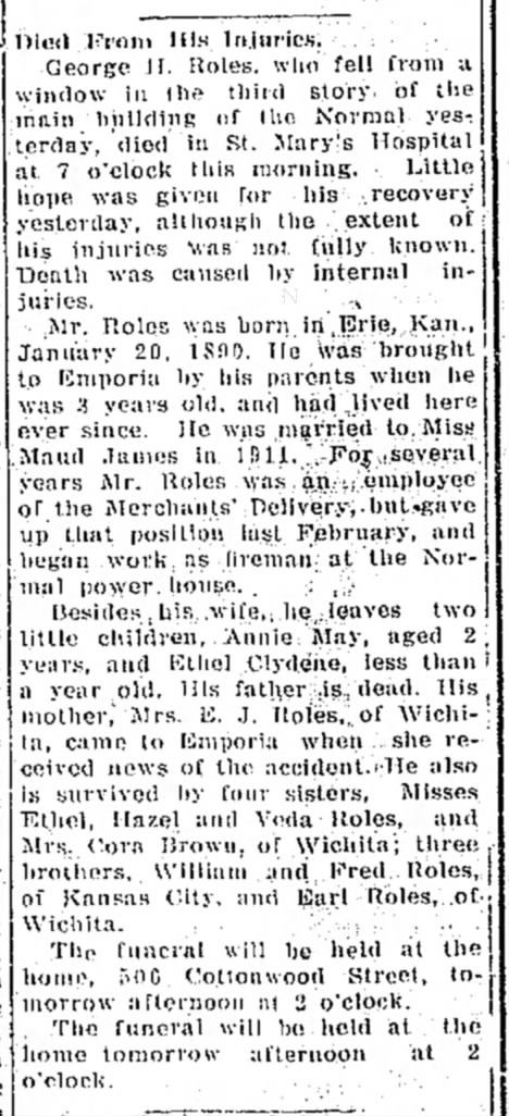 George H. Roles Emporia Gazette 05 Aug 1914