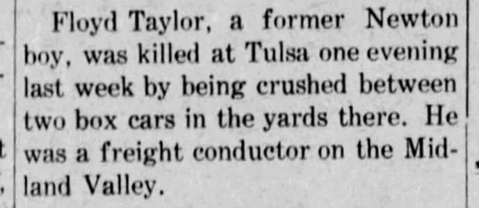 Floyd Taylor Killed