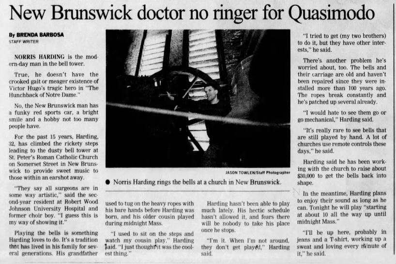 New Brunswick doctor no ringer for Quasimodo