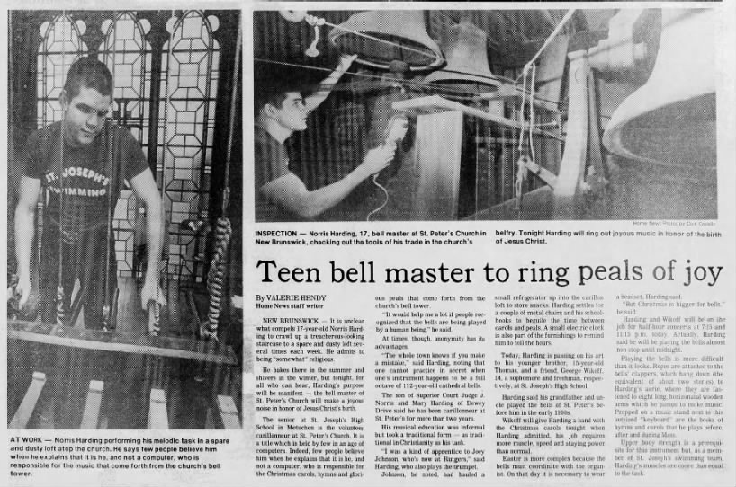 Teen bell master to ring peals of joy