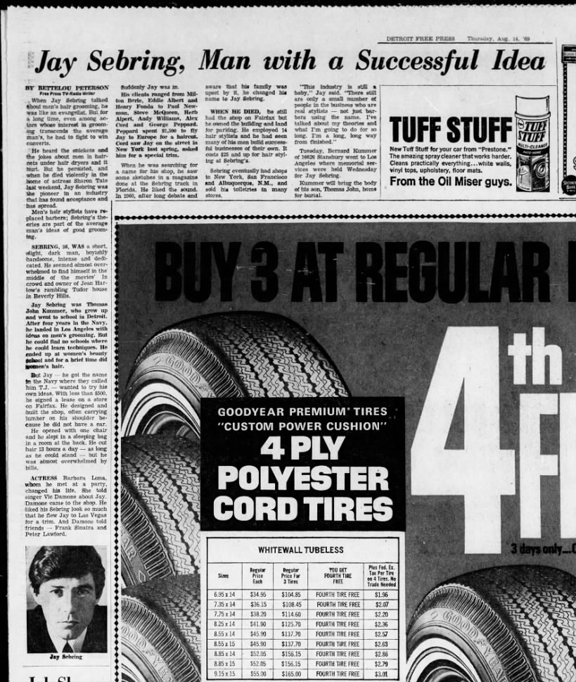 Bettelou Peterson, "Jay Sebring, Man with a Successful Idea".
