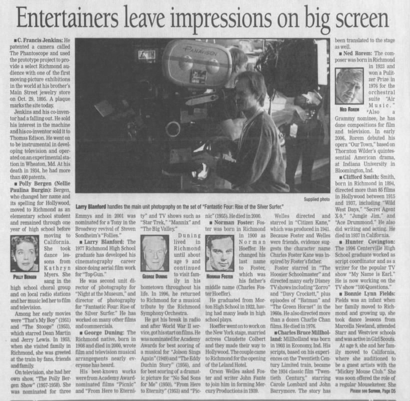 Entertainers leave impressions on big Screen