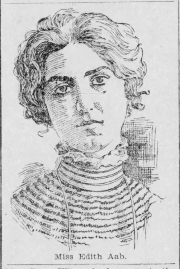 Aab Edith May Porträtzeichnung 1900