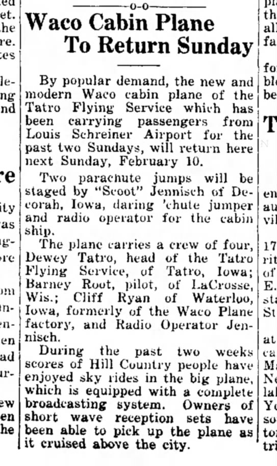 1935 Kerrville Mountain Sun, Kerrville, Texas 2.7.1935