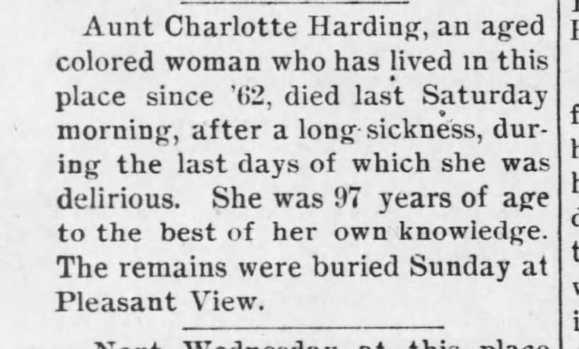 Charlotte Harding death