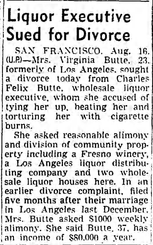 1947-08-17 LA Times - Liquor Executive Sued for Divorce
