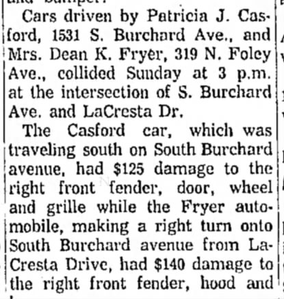 Mom's accident in 1959