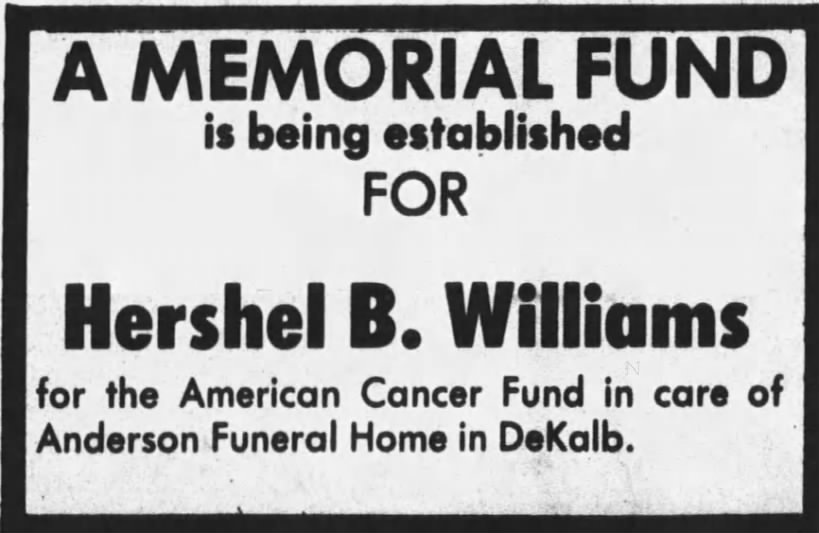 Hershel B. Williams Memorial Fund