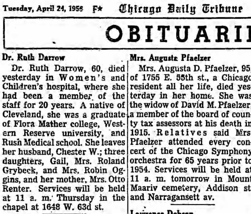 ruth darrow obituary