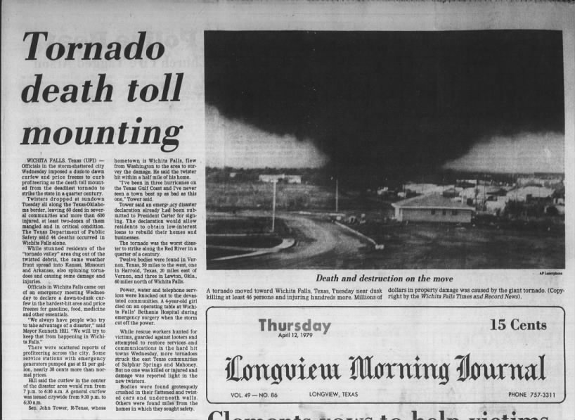 1979 Tornado "Terrible Tuesday" Wichita Falls,Texas - Tom Malmay