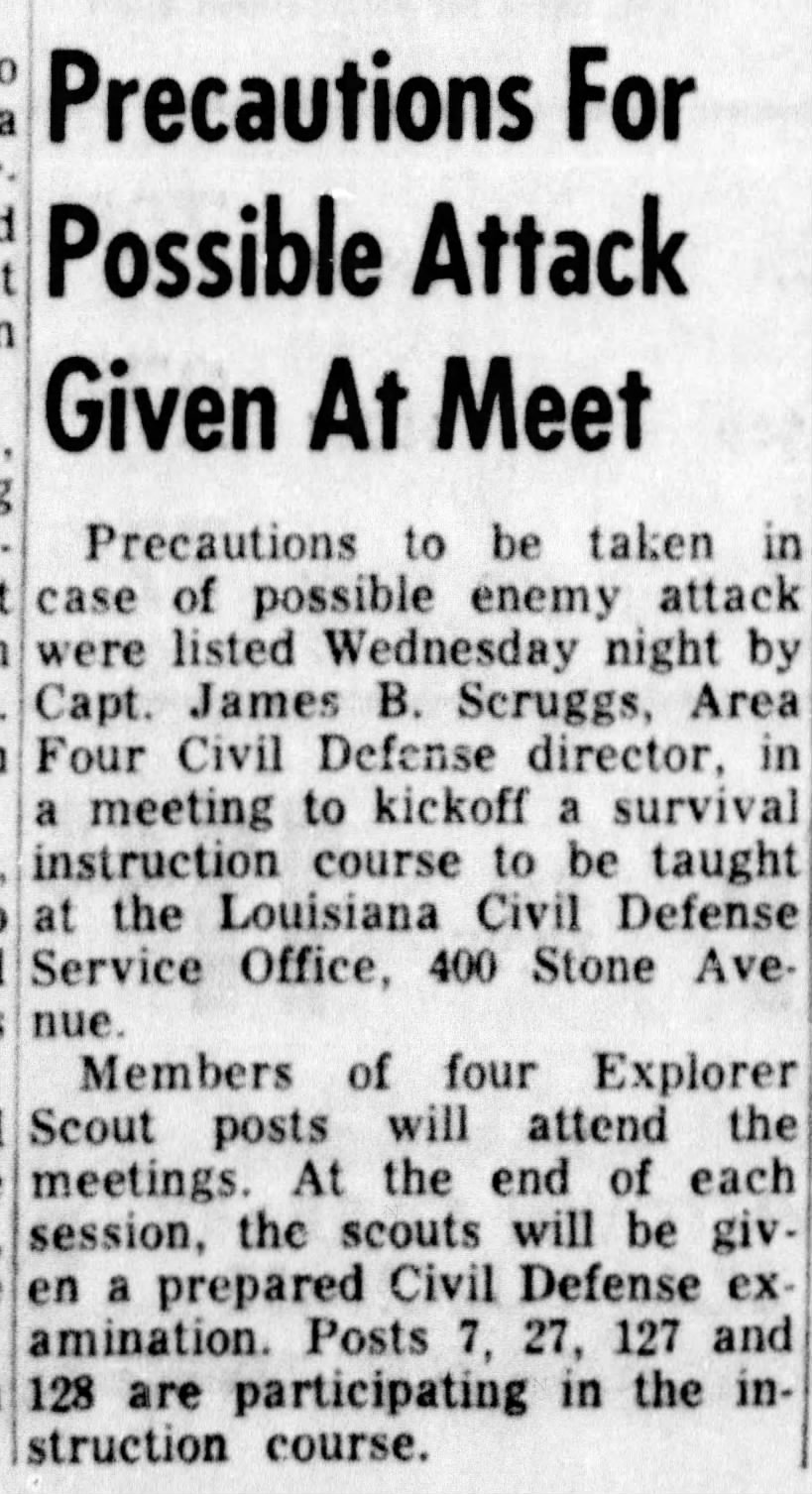 1966 Civil Defense Enemy attack course Monroe, LA - Tom Malmay