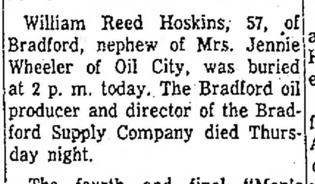 William Reed Hoskins death 