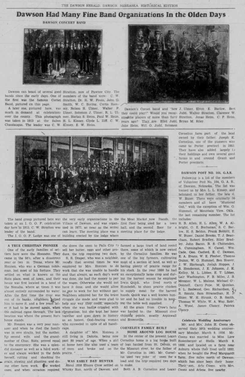 1936 Dawson Herald, History of Dawson, Pg 21