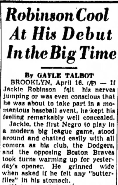 Jackie Robinson debut - Alton Telegraph