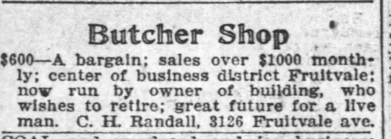 Butcher Shop real estate listing